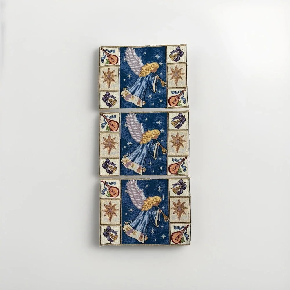 Vintage Christmas Angel Instruments Tapestry 18